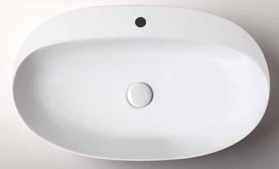 Раковина накладная 70см Azzurra Elegance ECI70M bi*1 белый