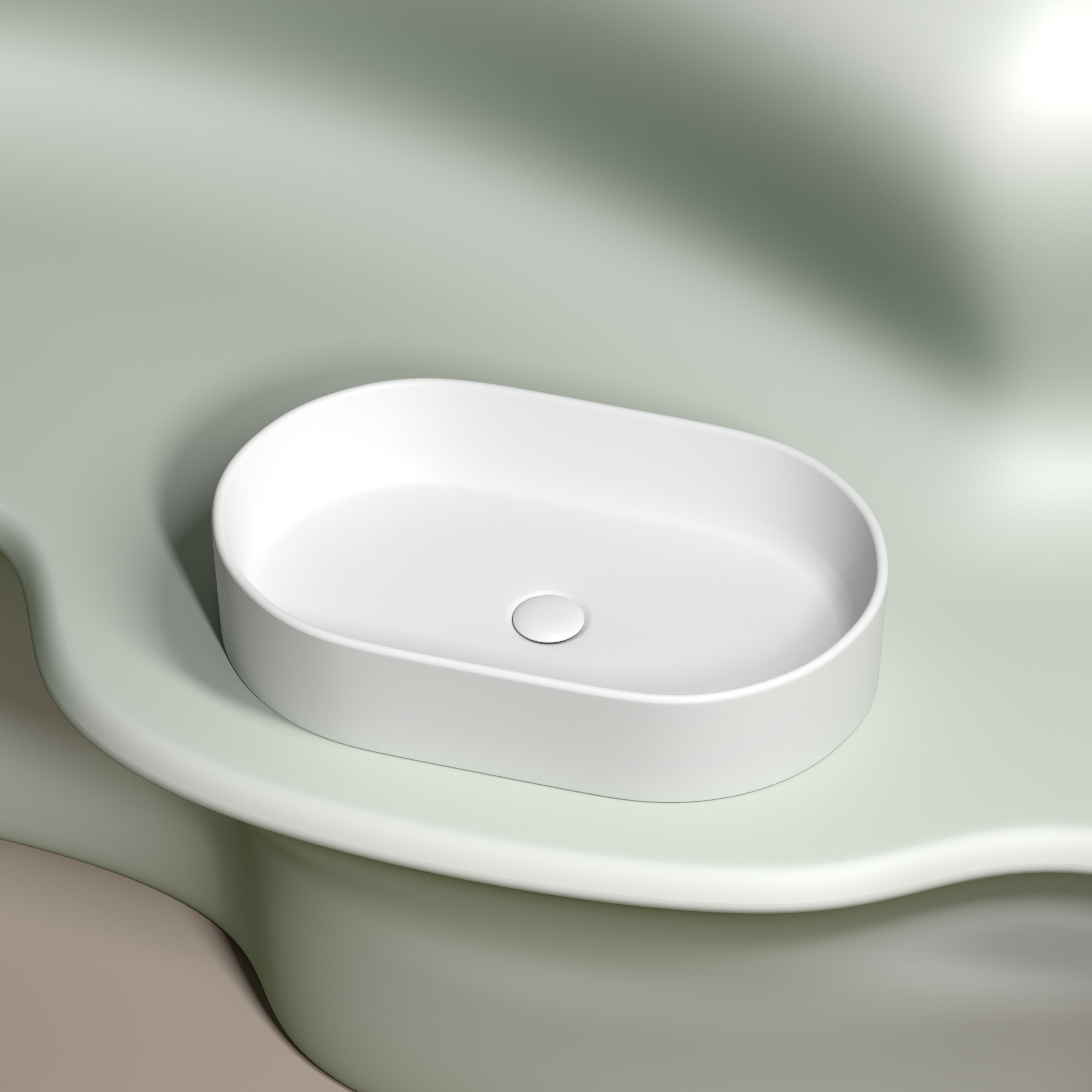 Раковина накладная 60см Ceramica Nova Element CN6048MW белый матовый