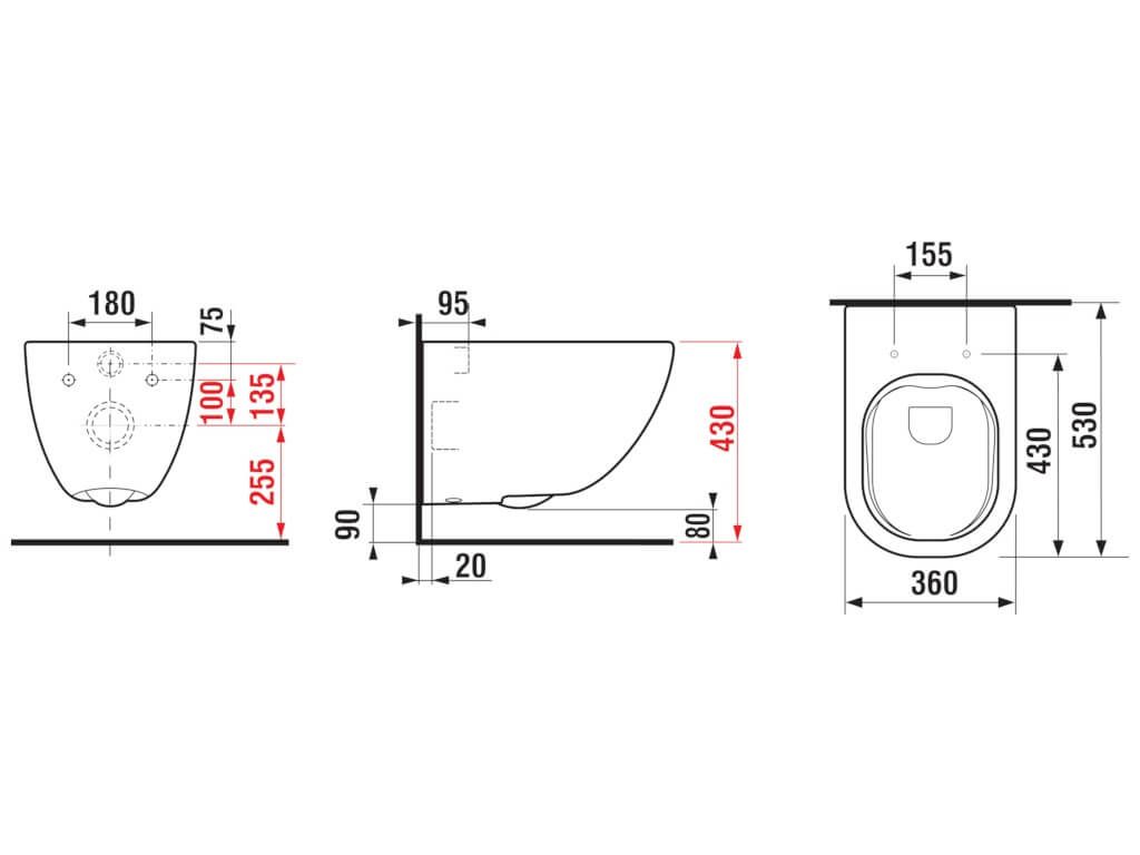 Комплект (унитаз + инсталляция + клавиша) Laufen Basal 6.2071.2.004.000.3 белый, с сиденьем микролифт
