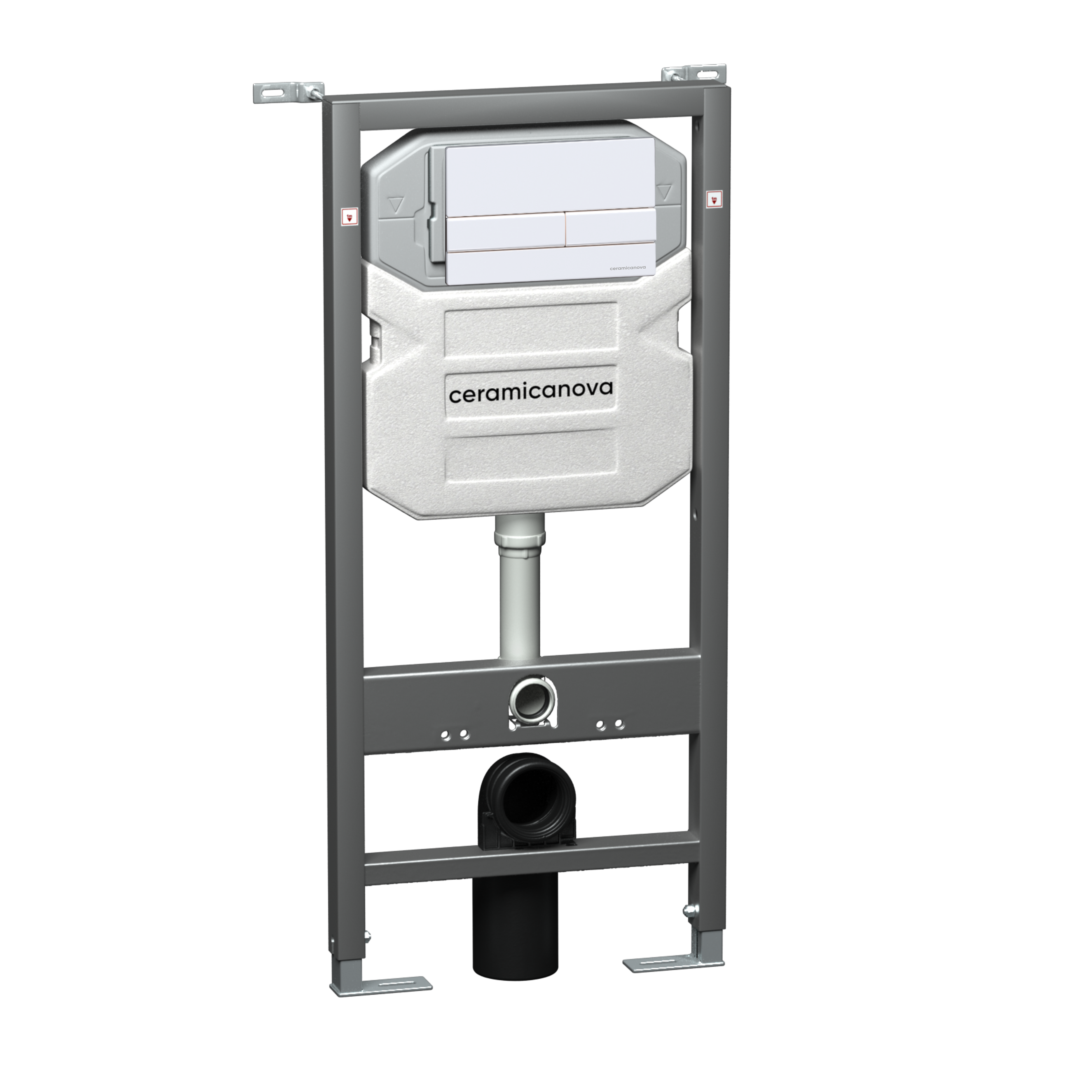 Система инсталляции для унитазов CERAMICA NOVA Envision CN1002W с кнопкой смыва Flat цвет белый, креплениями