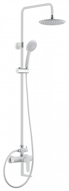 Душевая стойка Cezares LACONICO-C-CVD1-BLC белый глянцевый