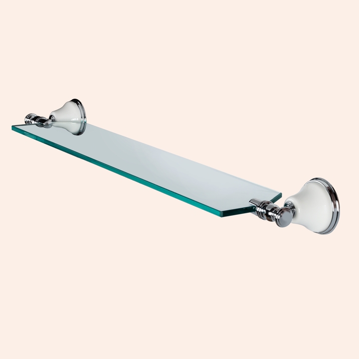 Cтеклянная полочка TW Harmony TWHA018bi/cr белый/золото