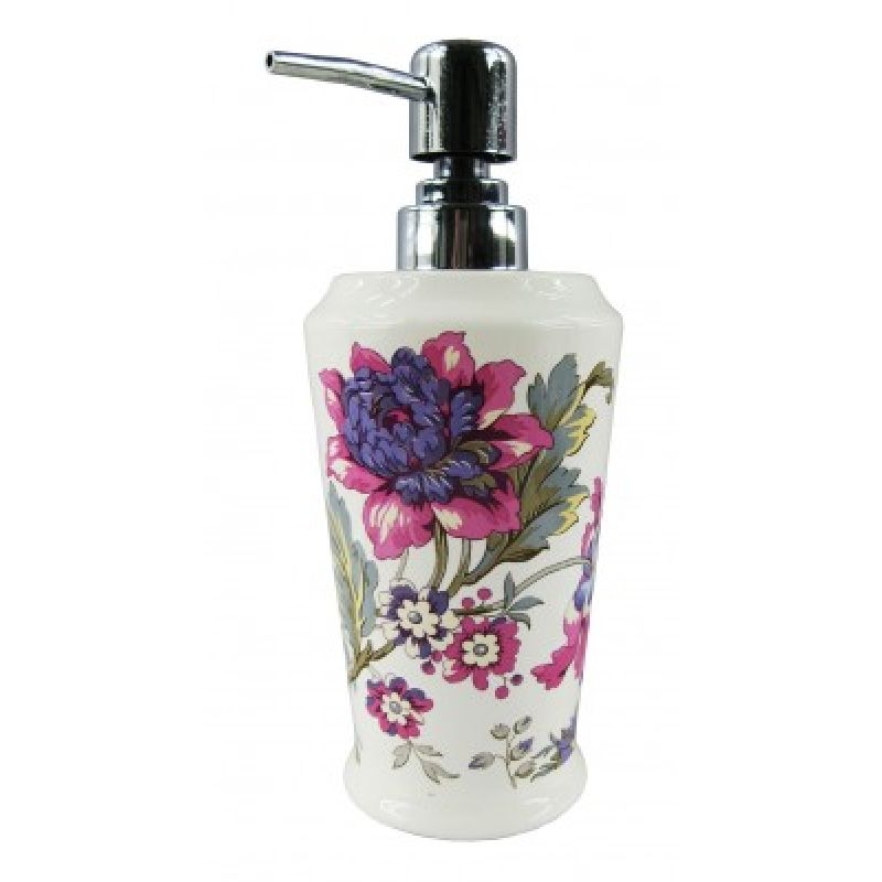 Дозатор жидкого мыла Fixsen Rozy A135-D2-1 Белый Хром Рисунок