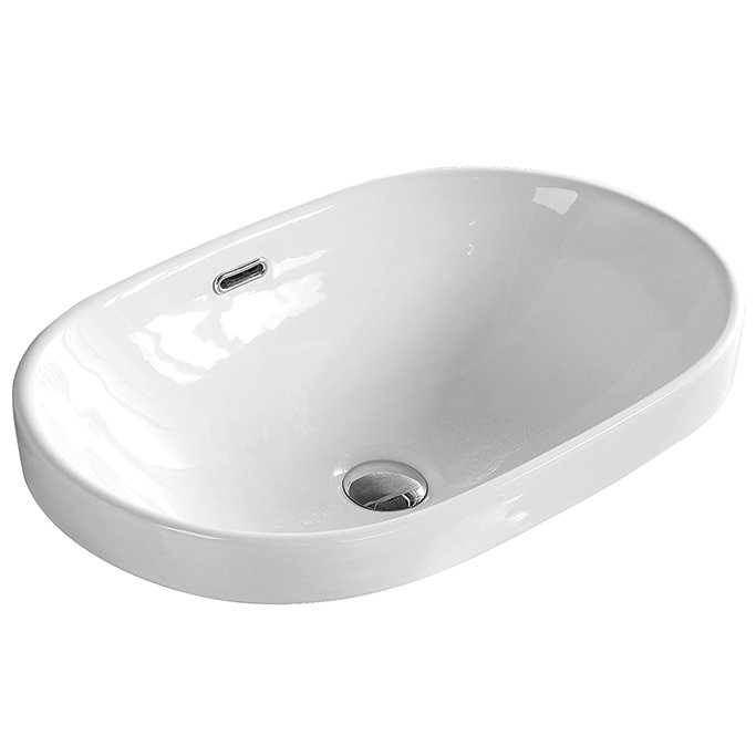 Раковина встраиваемая сверху 61см SantiLine SL-2106 Белая