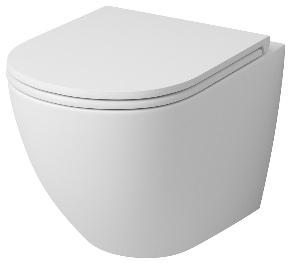 Унитаз подвесной Grossman GR-4455MS белый матовый, с сиденьем микролифт