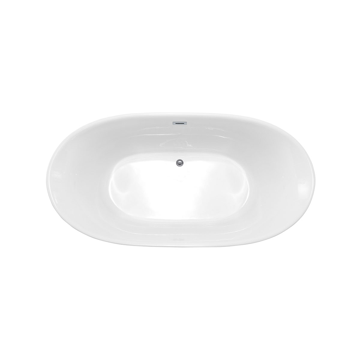 Ванна акриловая Vincea VBT-405-1700, 1700*800*580, цвет белый, слив-перелив в комплекте, хром
