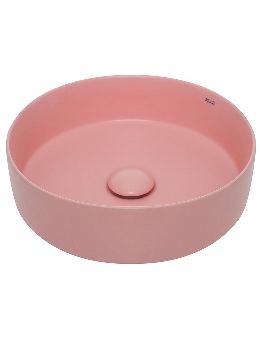 Раковина накладная 35.5см AQUAme AQM5012MP розовый матовый