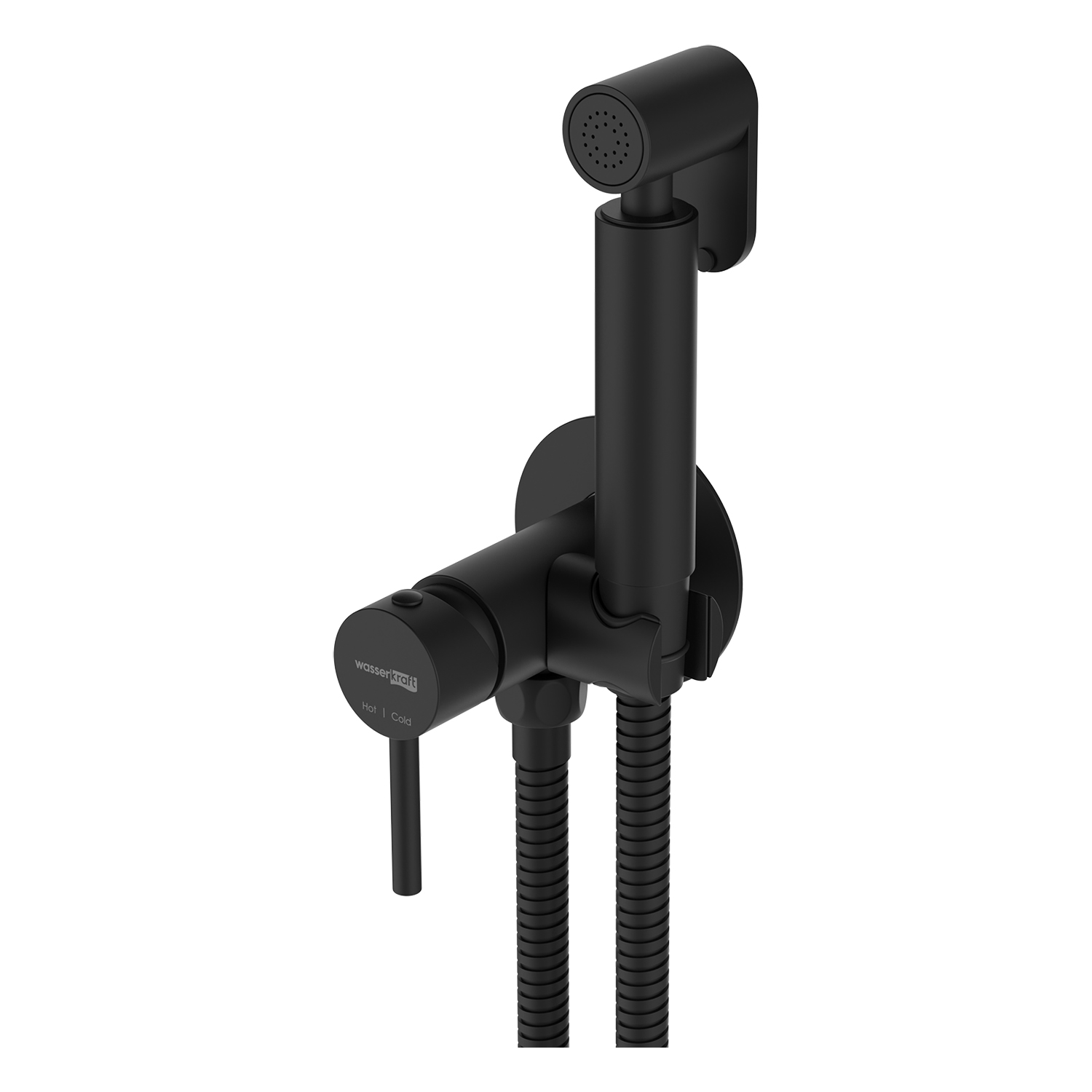 Гигиенический душ со смесителем WasserKraft A70638 черный матовый