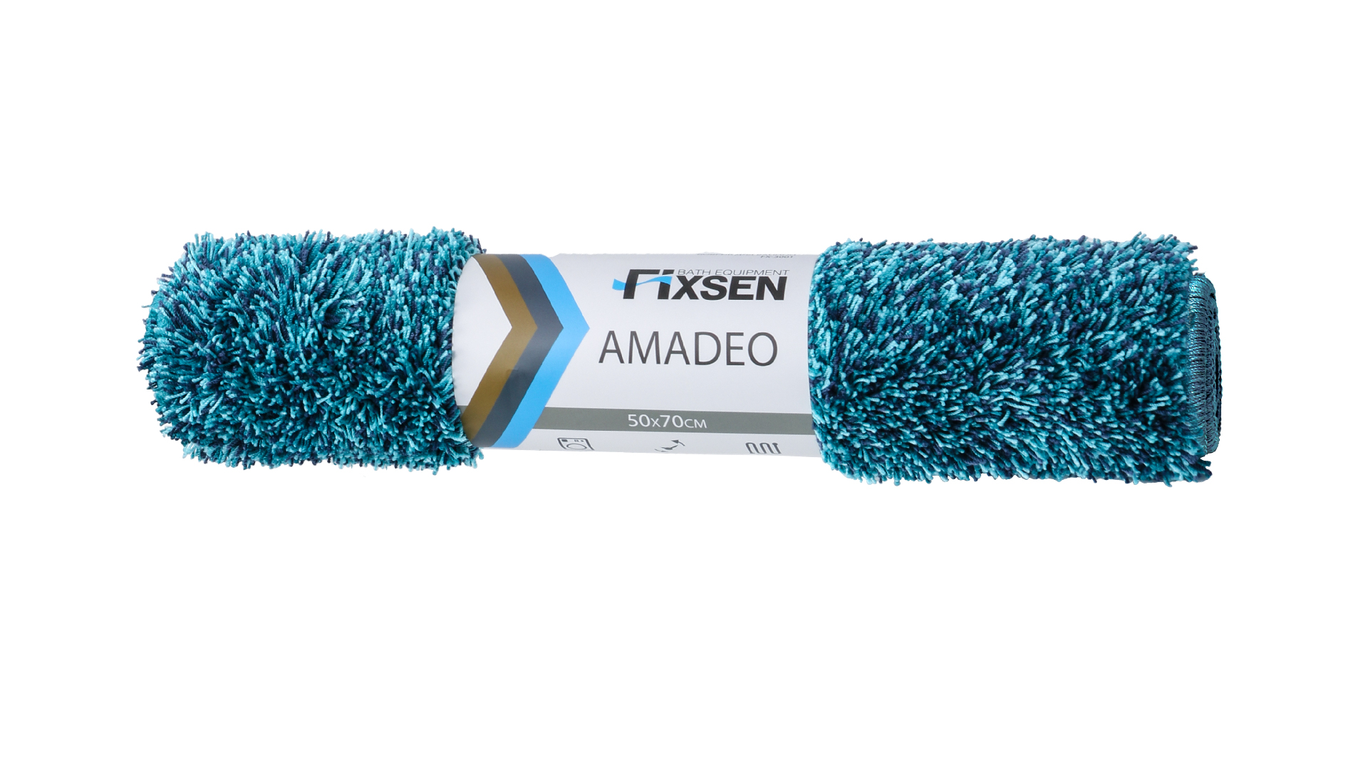 Коврик для ванной Fixsen Amadeo 1-ый,  FX-3001C, синий, 50х70 см.