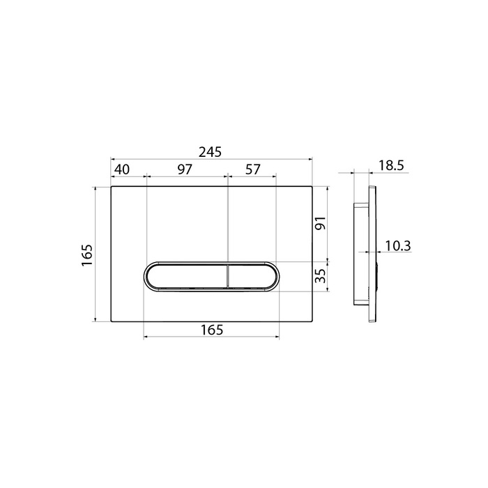 Кнопка смыва для унитаза IDDIS Unifix UNI31CHi77 хром глянцевый