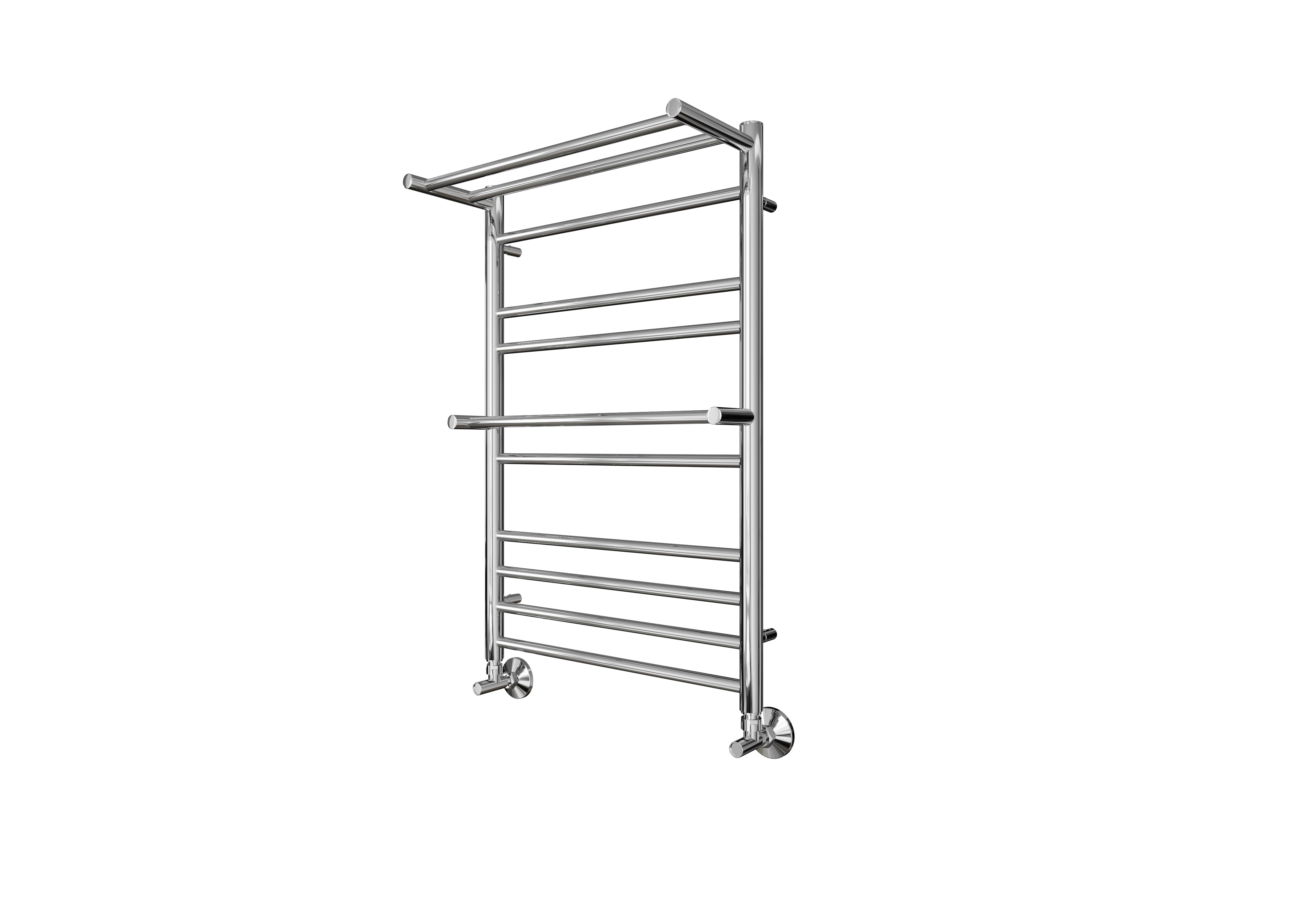 Полотенцесушитель водяной Aquatek Альфа AQ RRP1080CH 80х50 с полкой, хром