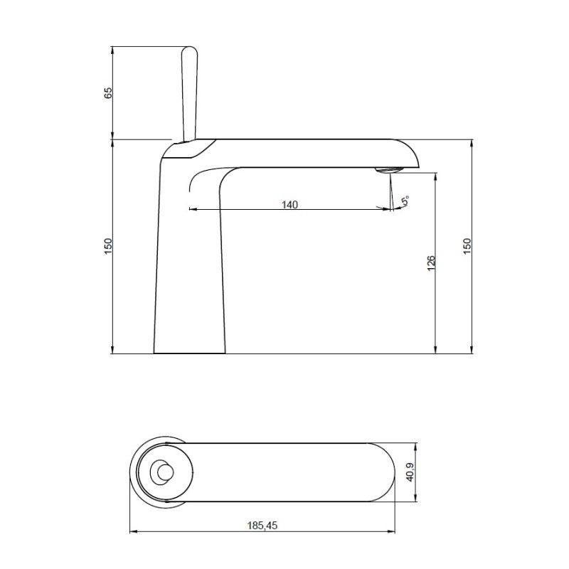 Смеситель для раковины Haiba HB10812-7, черный