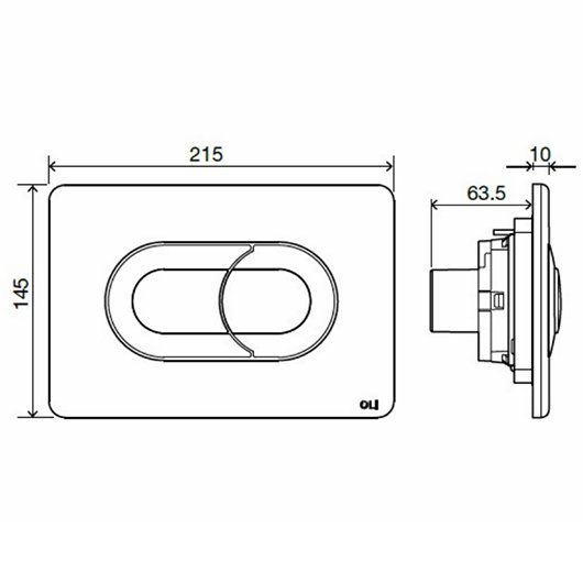 Кнопка смыва для унитазов OLI SALINA 640081 белый