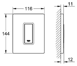 Кнопка смыва Grohe Skate Cosmopolitan 38784000 хром глянцевый