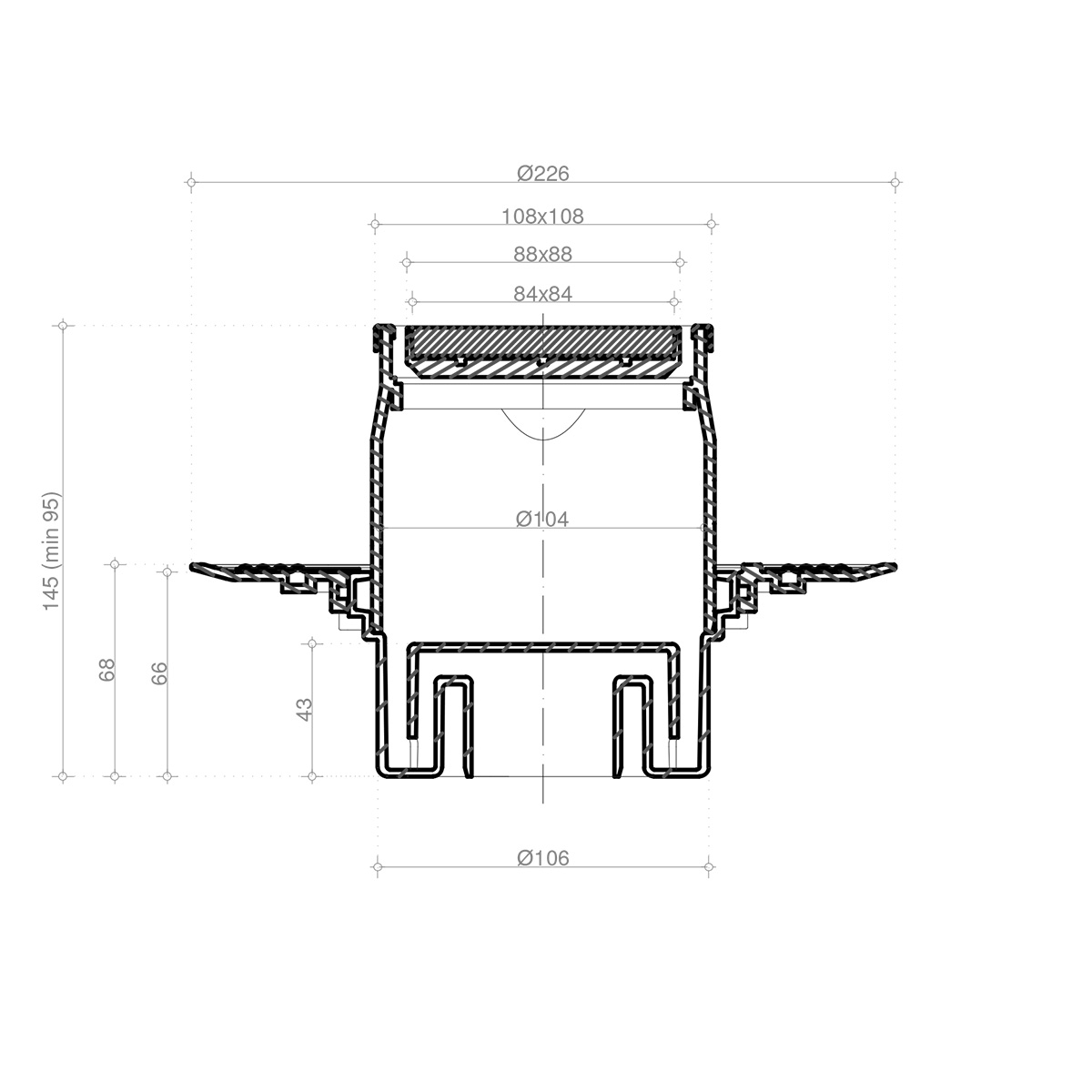 Душевой трап Pestan Confluo Standard 13000112 с решеткой