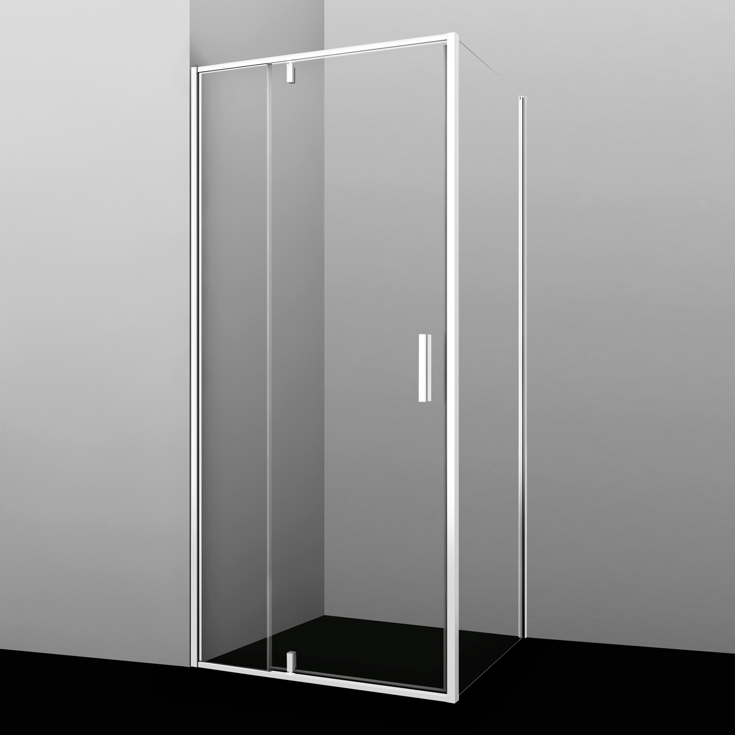 Душевой угол WasserKraft Neime 19P18 90x100x200, профиль белый, стекло прозрачное