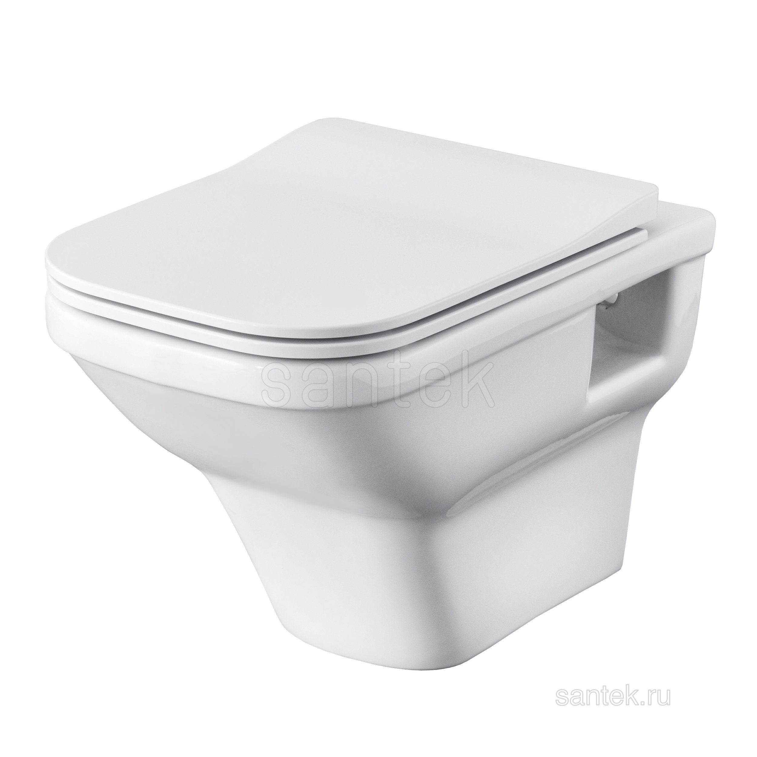 ПЭК Santek Лайн Пэк 1WH501729 подвесная чаша rimless + инсталляция + сиденье Slim, SoftClose + панель хром