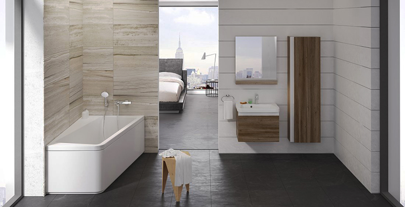 Шкаф пенал Ravak SB 10° 45 белый глянцевый