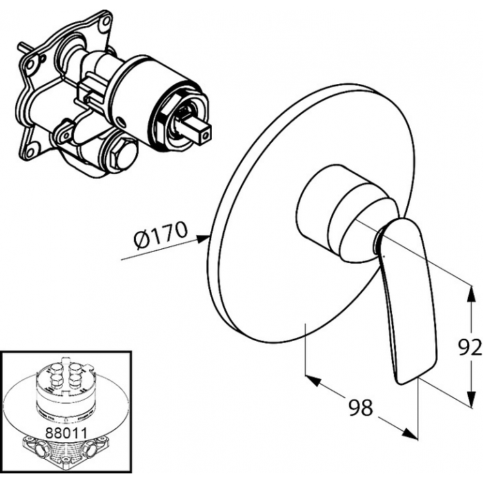 Смеситель для душа Kludi Balance 526559175 хром/белый