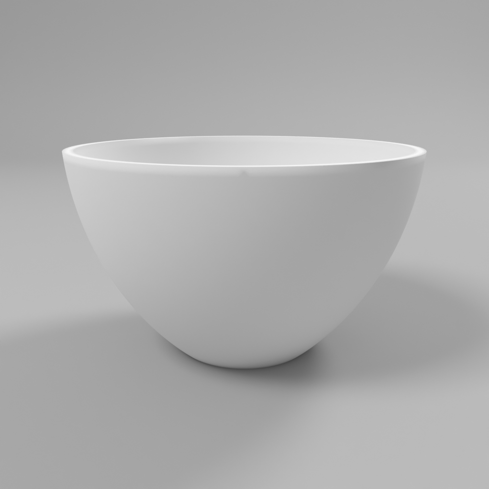 Умывальник WHITECROSS Amethyst D=50 (белый мат) иск. камень