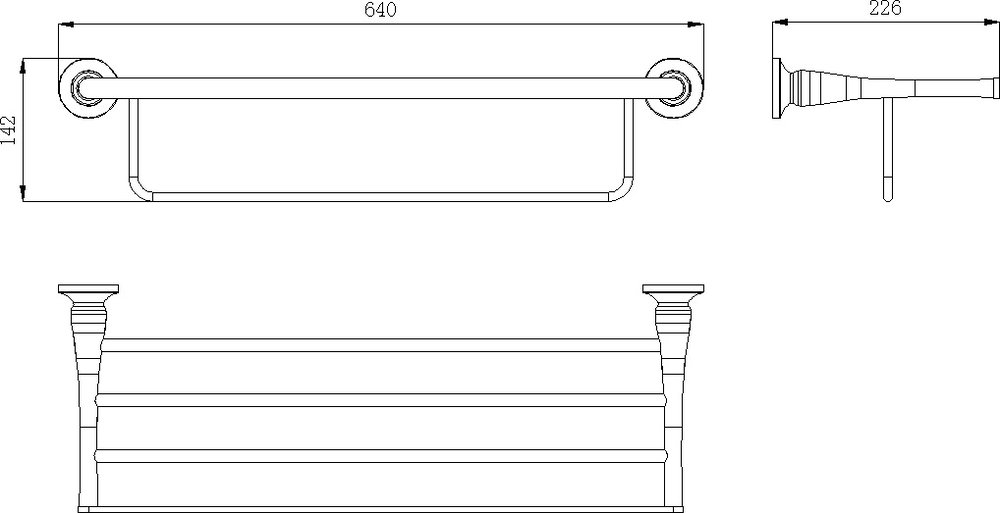 Полка для полотенец Rush Corsica CO42543 Хром