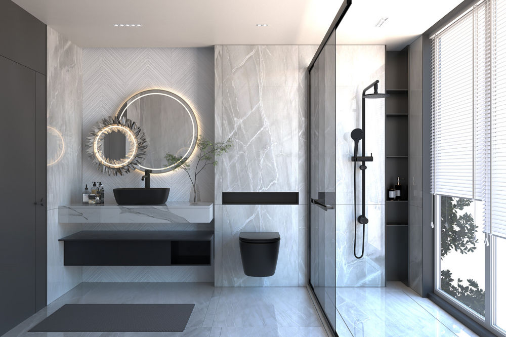 Комплект подвесной унитаз ABBER Bequem AC1100MB черный матовый с инсталляцией AC0105 и кнопкой AC0120MB черная матовая