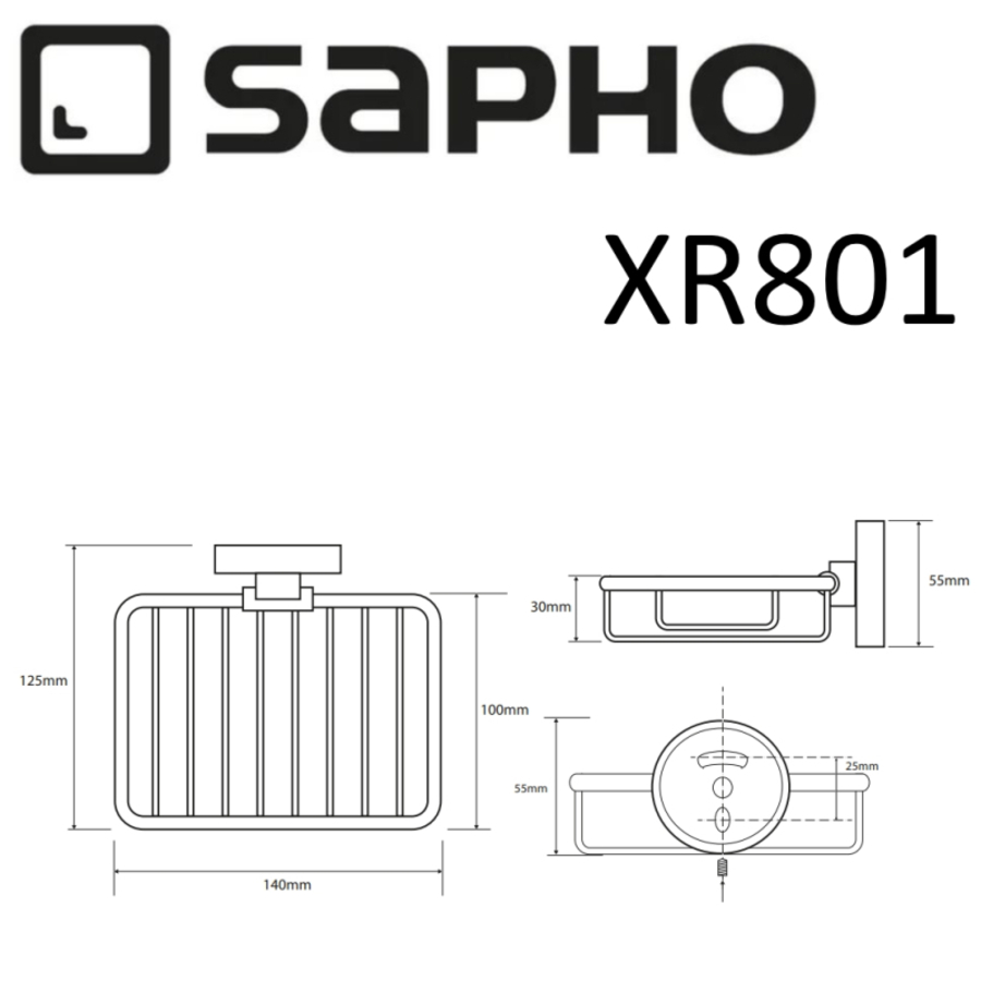 Мыльница Sapho X-ROUND XR801 хром