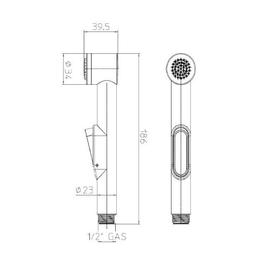 Гигиенический душ Bossini Macan B00490.030 хром