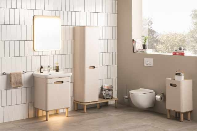 Шкаф-пенал Vitra Sento 40 подвесной L Белый матовый