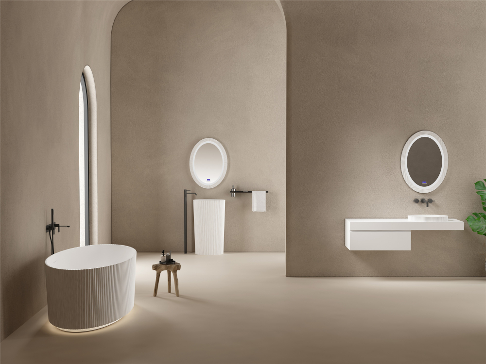 Раковина накладная 50см ABBER Stein AS2603 белый