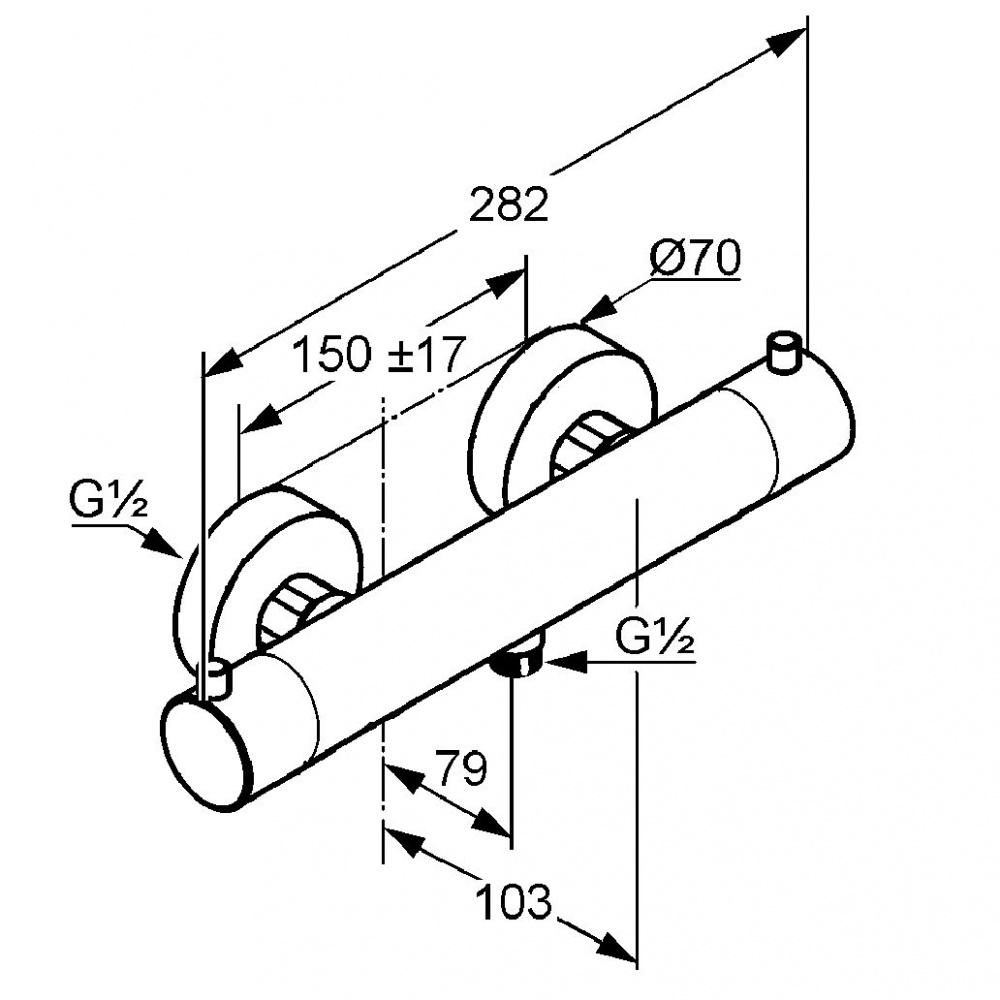 Термостат для душа Kludi Objekta 352000538 хром