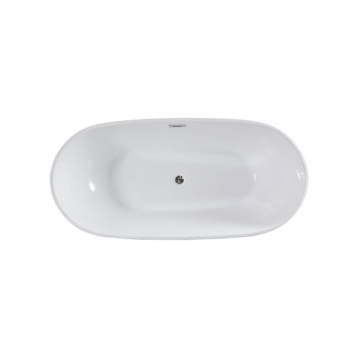 Ванна акриловая Vincea VBT-408-1700, 1700*815*580, цвет белый, слив-перелив в комплекте, хром