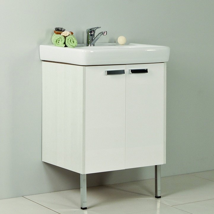 Тумба для комплекта Акватон Йорк 60 белый/выбеленное дерево