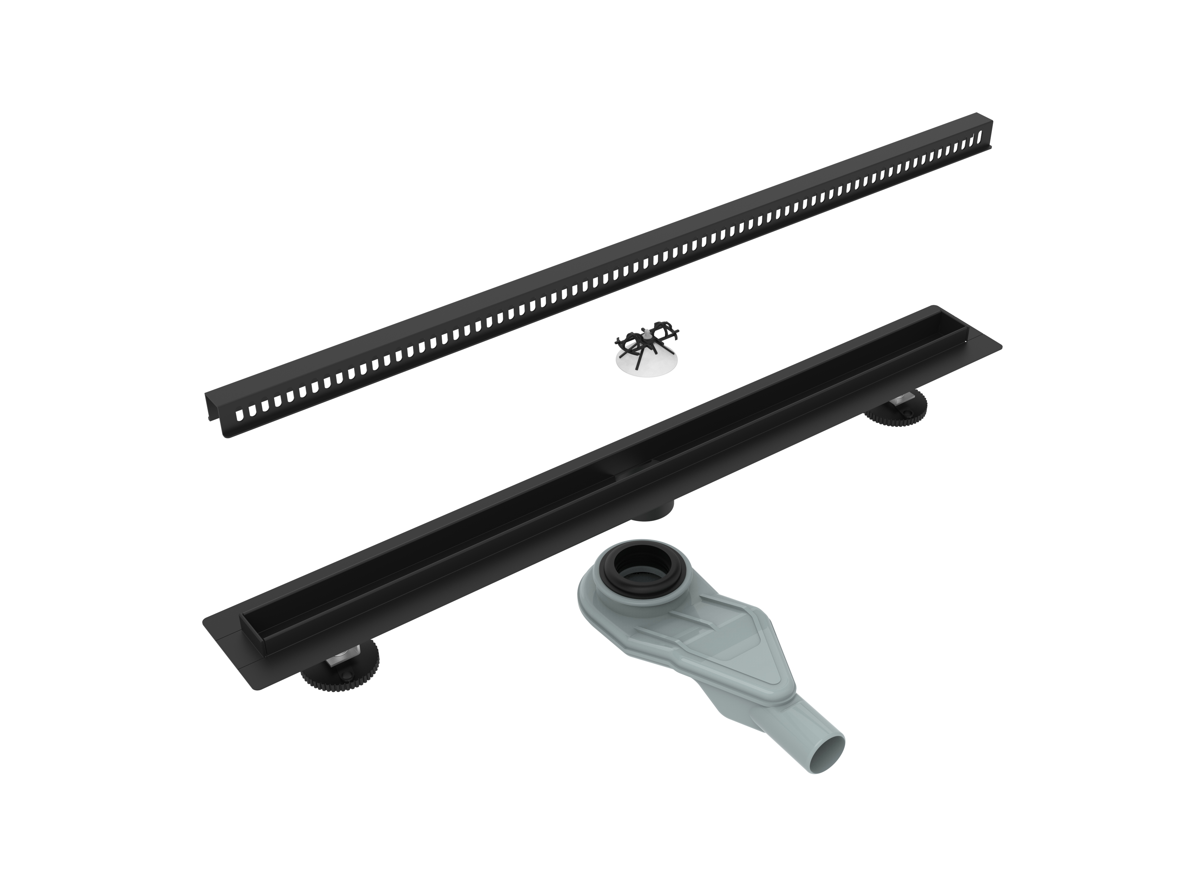 Желоб линейный ESBANO SLIM S-SIDE-60MB 60см черный матовый