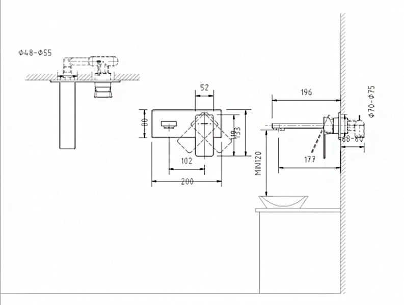 Смеситель для душа Bravat Phillis PB856101CP-ENG хром