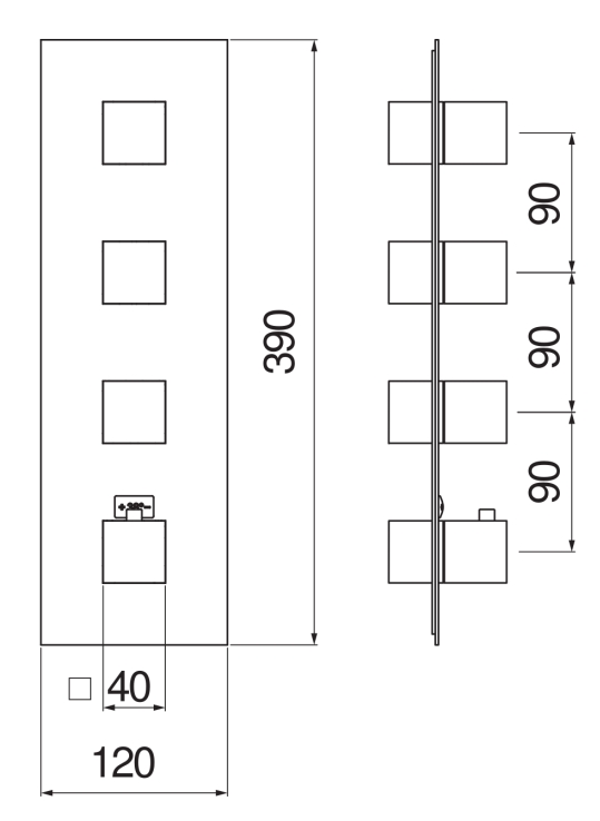Термостат для душа на 4 выхода Nobili Seven WE00104/QCR хром