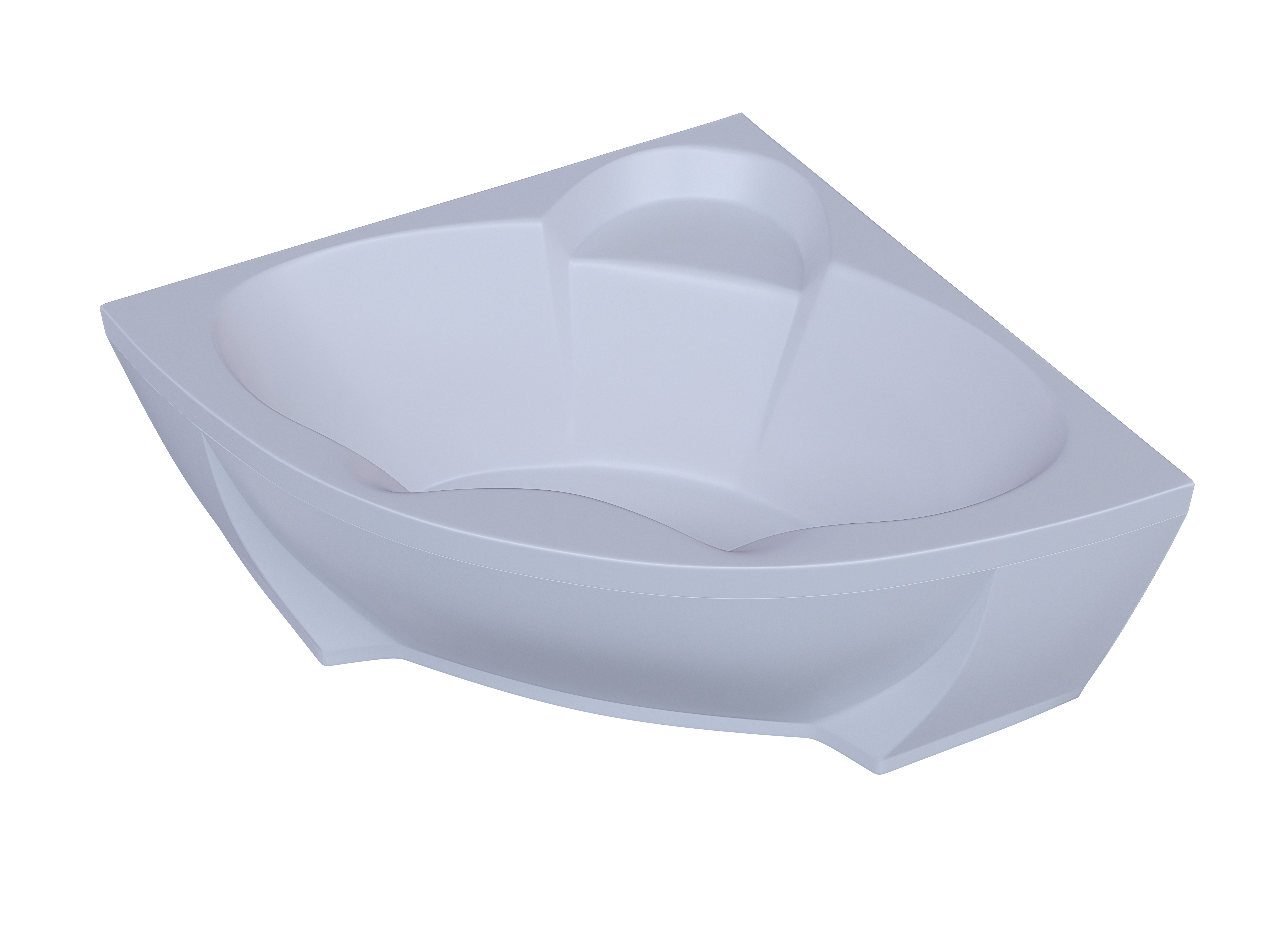 Акриловая ванна Aquatek Поларис-2 156x156 см пустая с фр.экр. вклеенный каркас