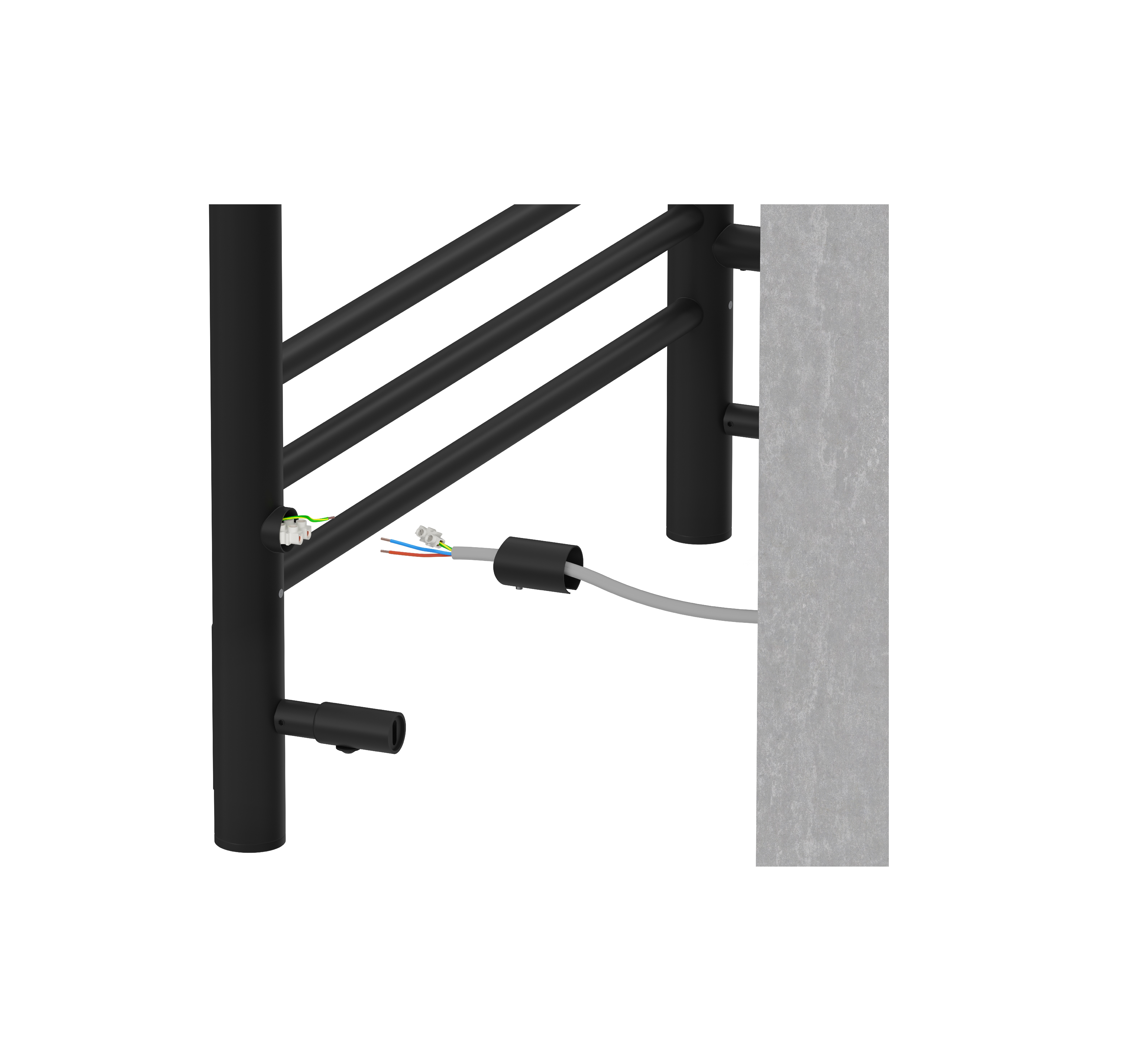 Полотенцесушитель элекрический Aquatek Пандора 70х50 черный матовый