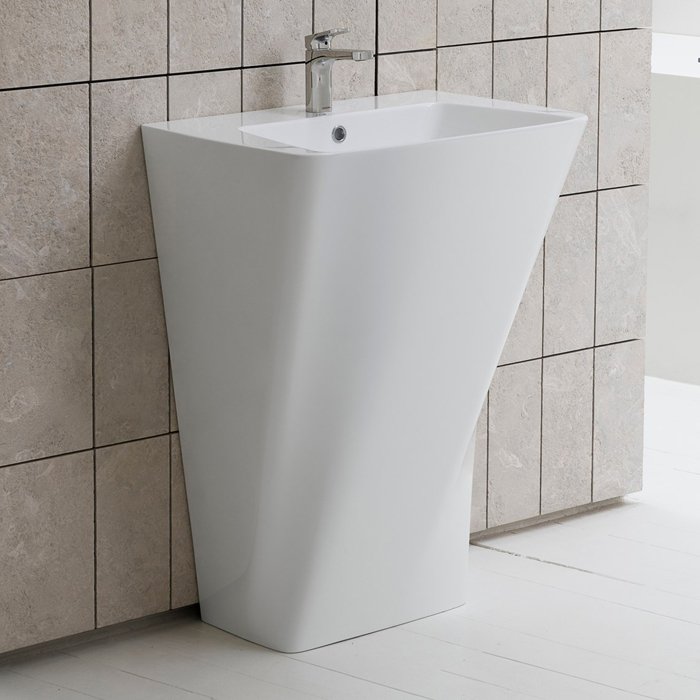 Раковина напольная 63см Azzurra Hera HELF06343T0MBI*1 белый