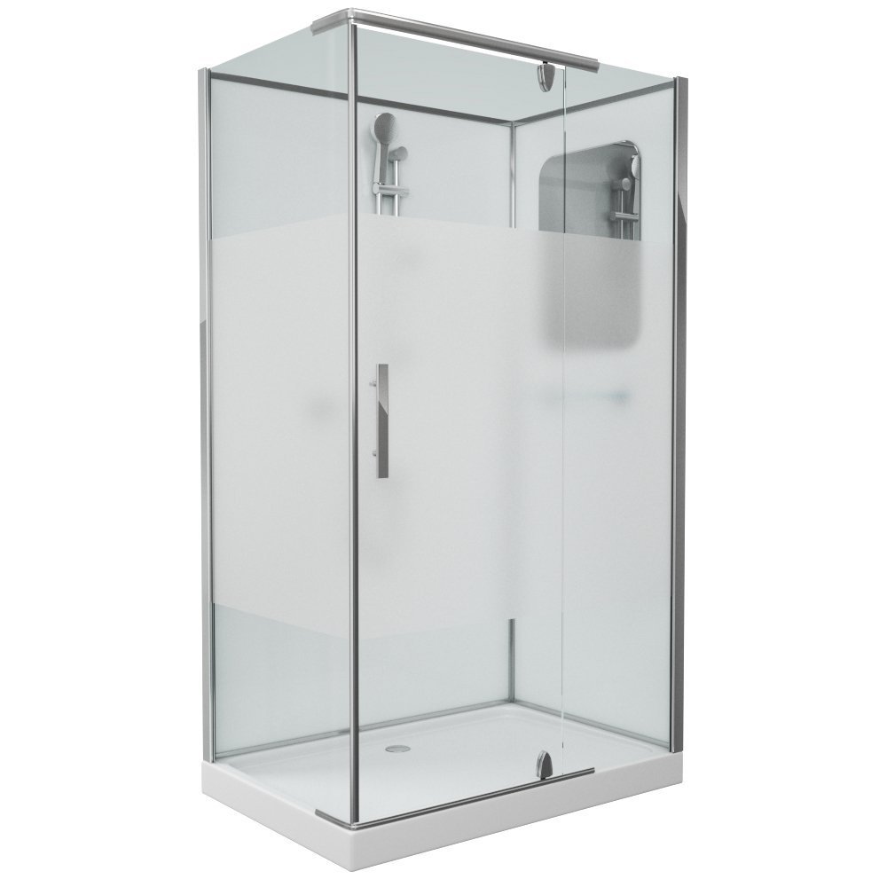 Душевая кабина Grossman GR172QR 80x120x205 профиль хром, стекло прозрачное/матовое