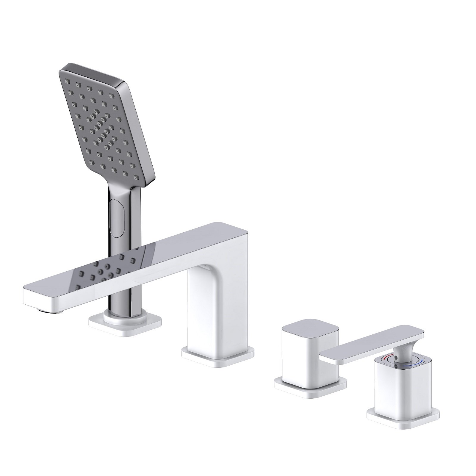 Смеситель для ванны с душем Timo Torne 4330/00-16Y хром;белый глянцевый