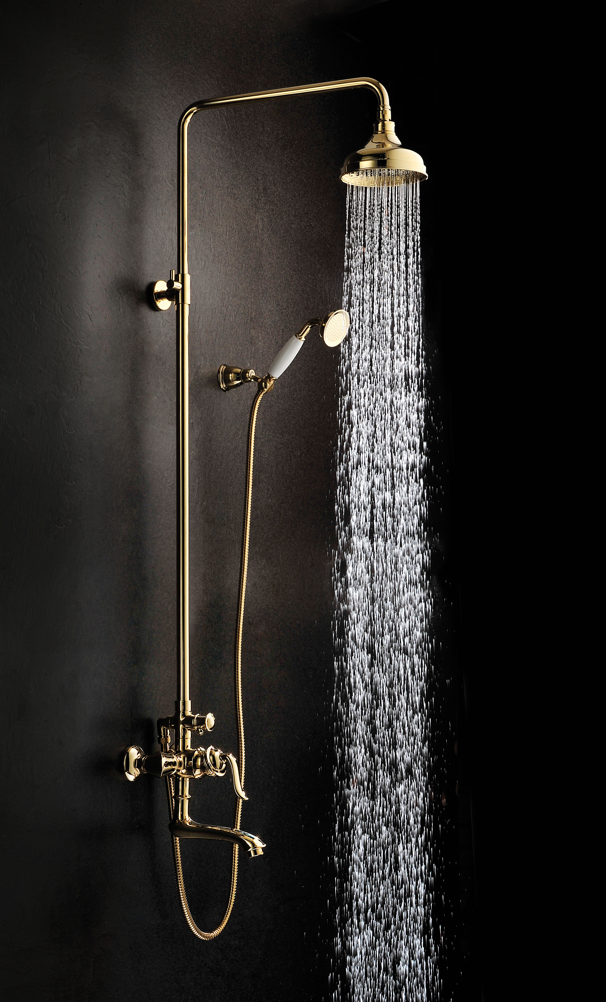 Душевая стойка Lemark Brava LM4762G золото