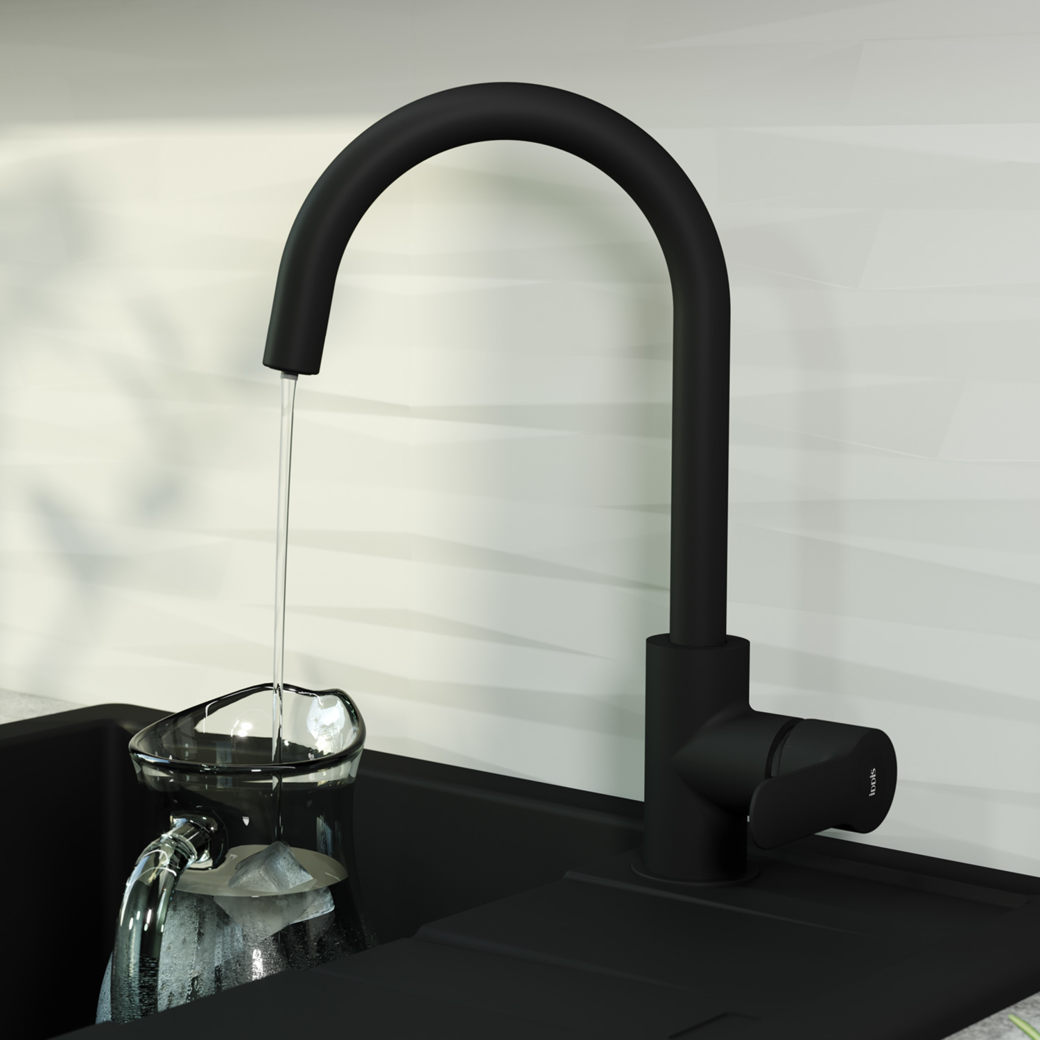 Смеситель для кухни с подключением фильтра для питьевой воды IDDIS Cuba CUBBLFJi05 черный матовый