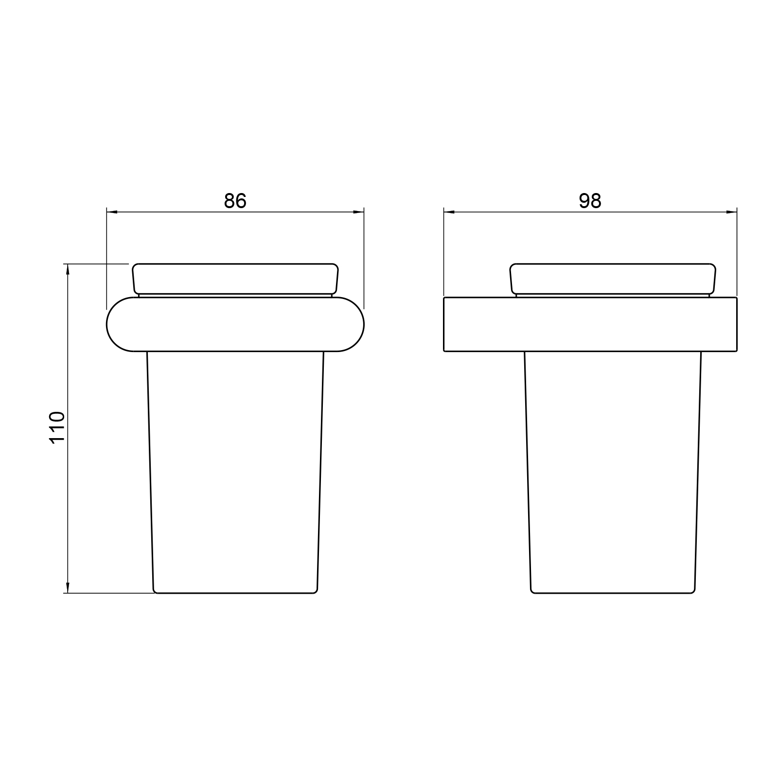 Стакан для ванной Timo Luiro 18433/18 черное золото