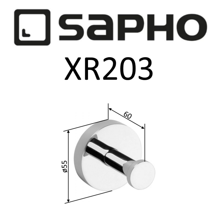 Крючок Sapho X-ROUND XR203 хром