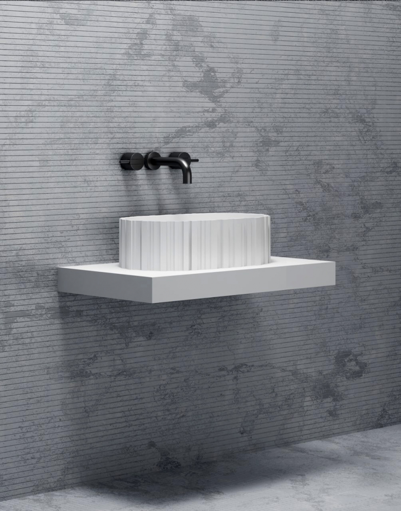 Раковина накладная ABBER Stein AS2655 белая матовая