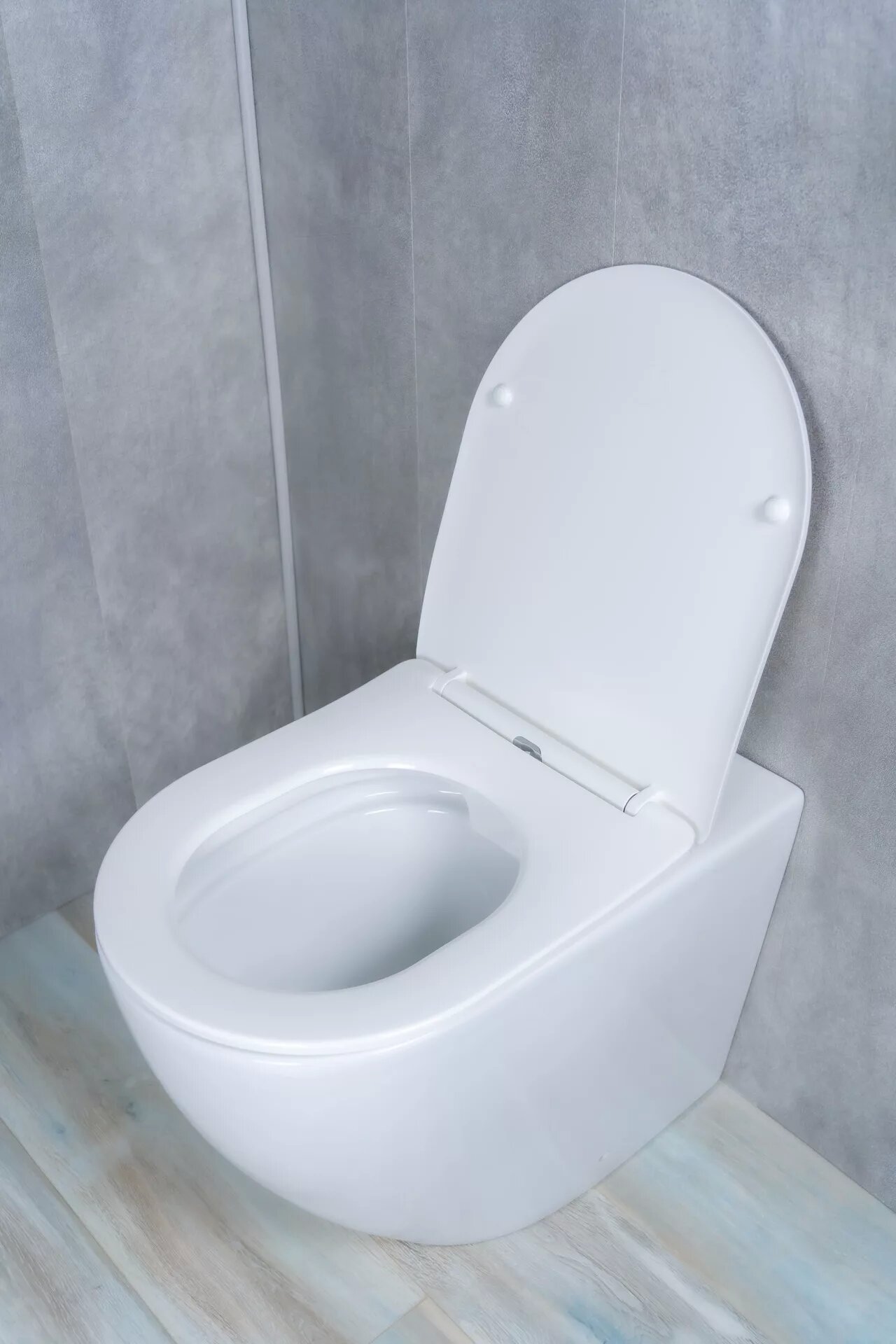 Унитаз приставной безободковый GID TRS-269 с сиденьем микролифт, белый