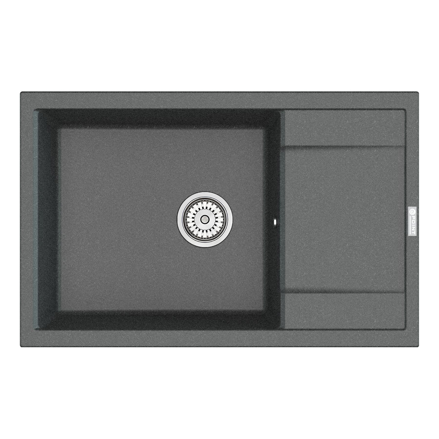 Мойка кухонная Point Велета 78 PN3002GR, графит