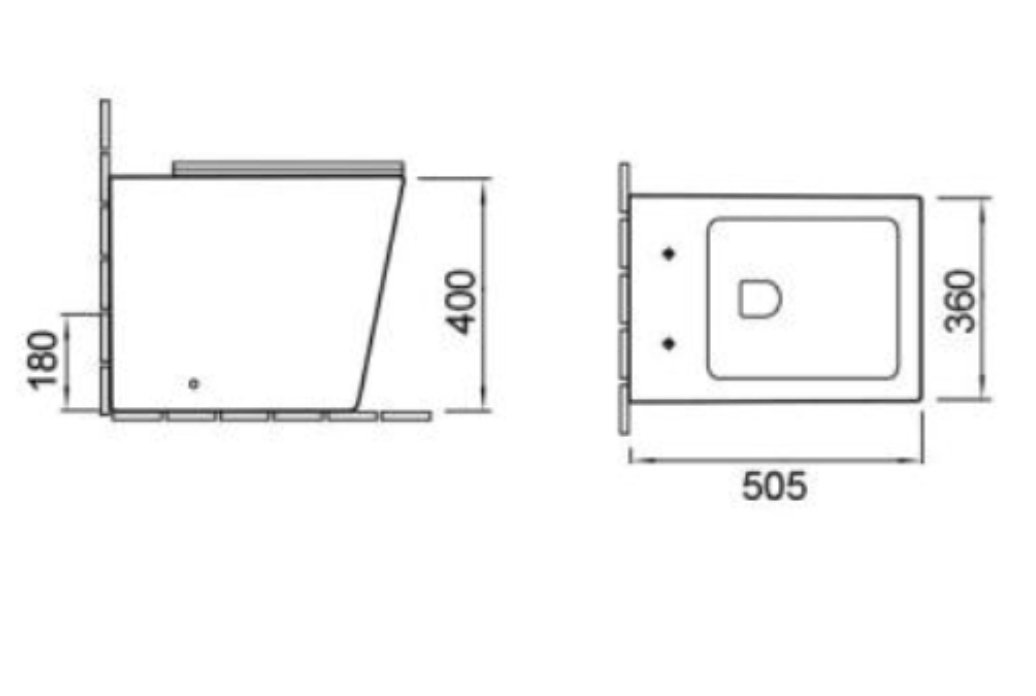 Унитаз приставной SantiLine SL-5021 белый, с сиденьем микролифт
