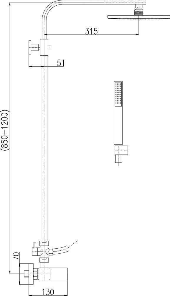 Душевая стойка Rav Slezak Loira LR580.5/6